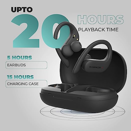 HAMMER KO 2.0 Wireless Bluetooth in Ear True Wireless Earbuds with Mic (Black) HAMMER KO 2.0 Wireless Bluetooth in Ear True Wireless Earbuds with Mic (Black)